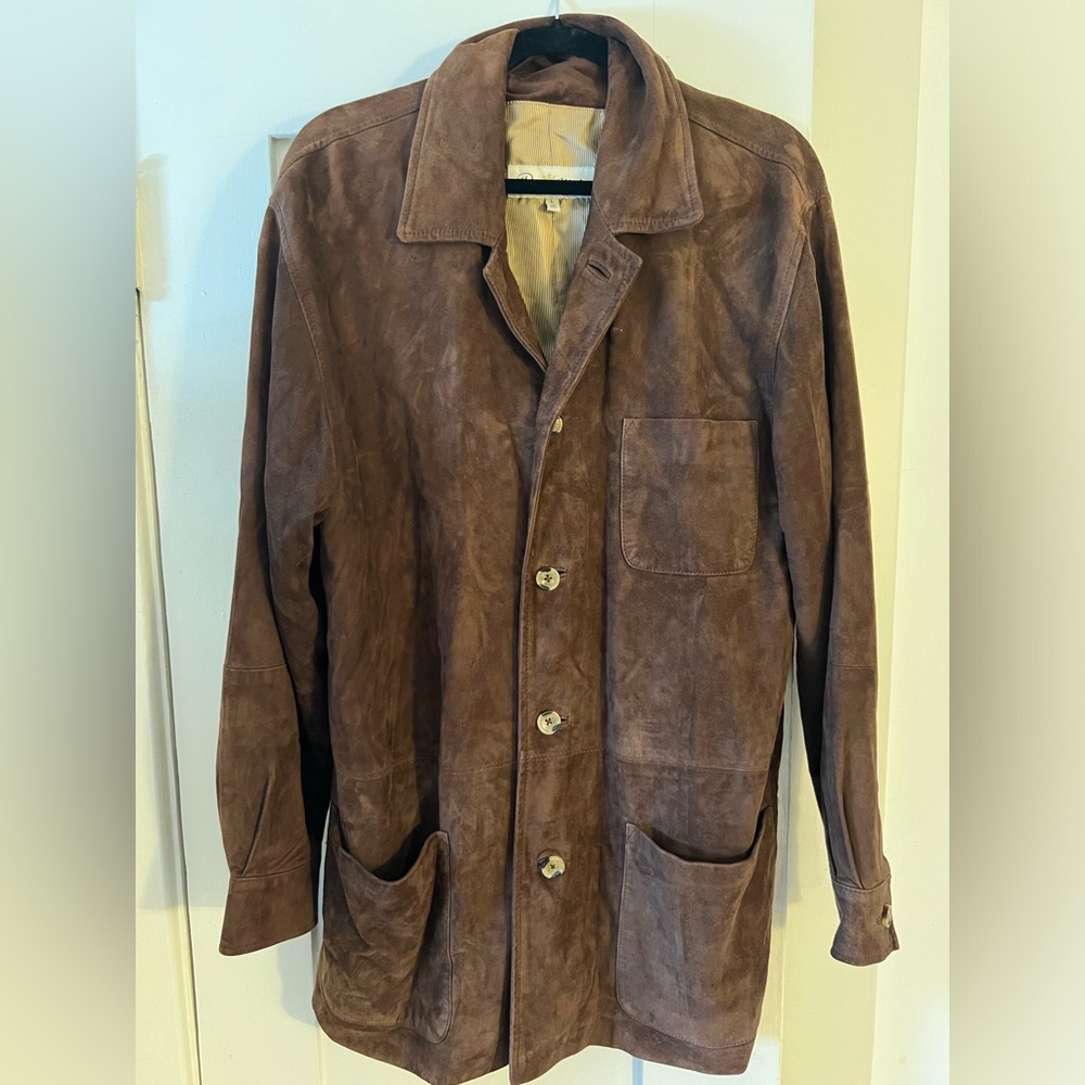 Peter Millar Large Brown Suede Jacket